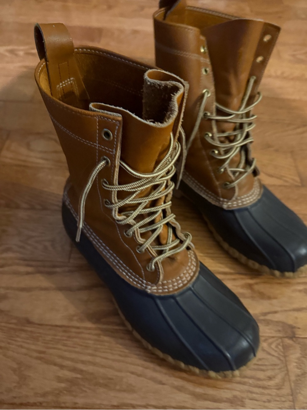 L.L.Bean Men’s 10" Brown Bean Boots Size 8W Made in USA
